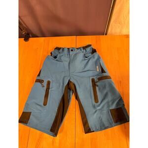 ARSUXEO Blue Technical MTB Mountain Bike Shorts - Size Small